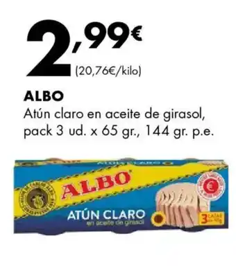 Supermercados Lupa ALBO Atún claro en aceite de girasol oferta