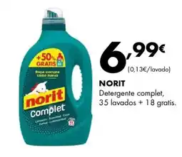 Supermercados Lupa NORIT Detergente complet, 35 lavados +18 gratis. oferta