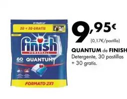 Supermercados Lupa QUANTUM de FINISH Detergente, 30 pastillas + 30 gratis. oferta