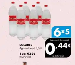Supermercados Lupa SOLARES Agua mineral oferta