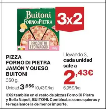 Supercor BUITONI Pizza forno di pietra jamón y queso oferta