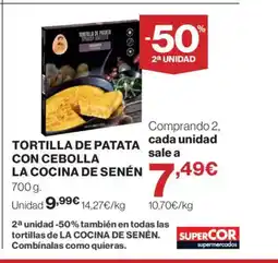 Supercor Tortilla de patata con cebolla la cocina de senén oferta