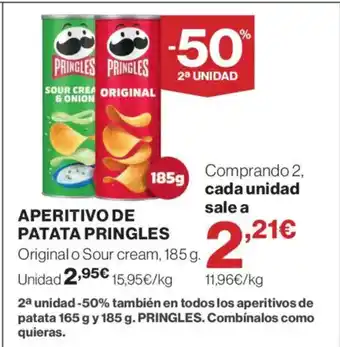 Supercor PRINGLES Aperitivo de patata oferta