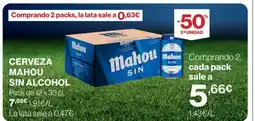 Supercor Cerveza mahou sin alcohol oferta