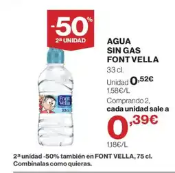 Supercor FONT VELLA Agua sin gas oferta