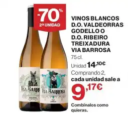 Supercor VIA BARROSA Vinos blancos d.o. valdeorras godello o d.o. ribeiro treixadura oferta