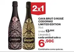 Supercor Cava brut o rosé codorniú limited edition oferta