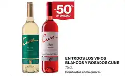 Supercor CUNE En todos los vinos blancos y rosado oferta
