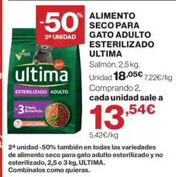 Supercor ULTIMA Alimento seco para gato adulto esterilizado oferta
