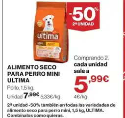 Supercor ULTIMA Alimento seco para perro mini oferta
