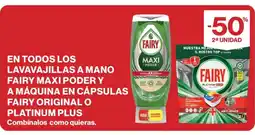 Supercor En todos los lavavajillas a mano fairy maxi poder y a máquina en cápsulas fairy original o platinum plus oferta