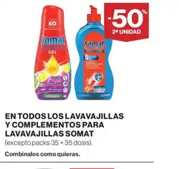 Supercor SOMAT En todos los lavavajillas y complementos para lavavajillas sos oferta