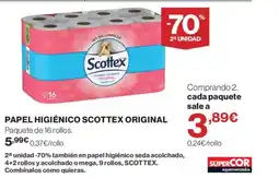 Supercor SCOTTEX Papel higiénico original oferta
