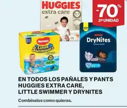 Supercor En todos los pañales y pants huggies extra care little swimmer y drynites oferta