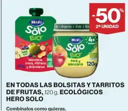 Supercor HERO SOLO En todas las bolsitas y tarritos de frutas ecológicos oferta