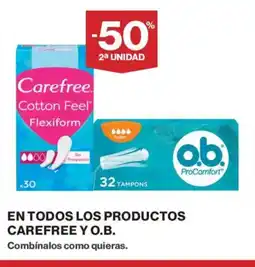 Supercor CAREFREE Y O.B. En todos los productos oferta