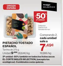 Supercor Pistacho tostado español oferta