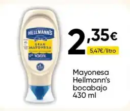 Cash FROIZ HELLMANN'S Mayonesa bocabajo oferta