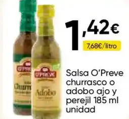 Cash FROIZ CHURRASCO Salsa O'Preve adobo ajo y perejil oferta
