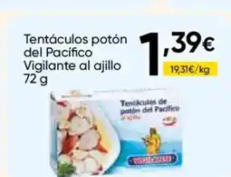 Cash FROIZ VIGILANTE Tentáculos potón del Pacífico al ajillo oferta