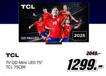 TCL TV QD-Mini LED 75" TCL 75C8K