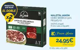 Cash Ecofamilia Maletín jamón cebo ibérico 50% oferta