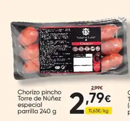 FROIZ Chorizo pincho Torre de Núñez especial parrilla oferta