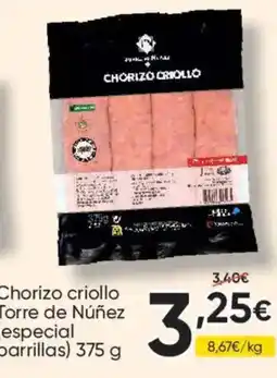 FROIZ Chorizo criollo Torre de Núñez (especial parrillas) oferta