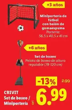 Ocine Crivit - set de boxeo / miniportería oferta