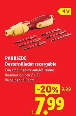 Ocine Parkside - destornillador recargable oferta