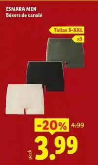 Ocine Esmara - men boxers de canalé oferta