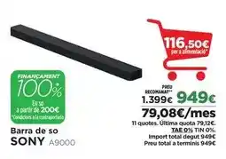 El Corte Inglés Sony - barra de so oferta