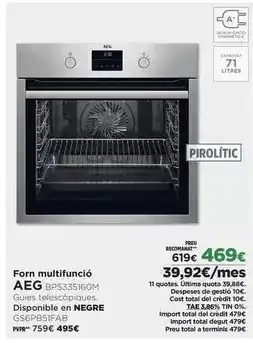 El Corte Inglés Aeg - forn multifunció oferta