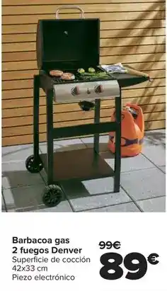 Carrefour Denver - barbacoa gas 2 fuegos oferta