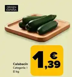 Supeco Calabacin origen españa oferta