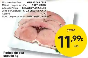 FROIZ Rodaja de pez espada oferta