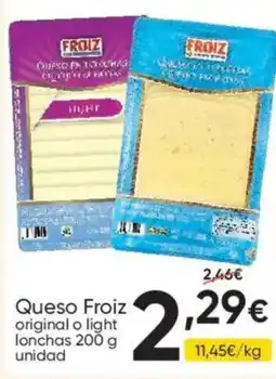 FROIZ FROIZ Queso original o light lonchas oferta