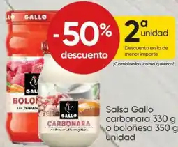 FROIZ GALLO Salsa carbonara o boloñesa oferta