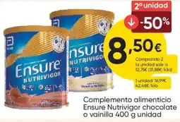 FROIZ ENSURE Complemento alimenticio Nutrivigor chocolate o vainilla oferta
