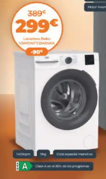BEKO Lavadora VBM3WFT39413WA