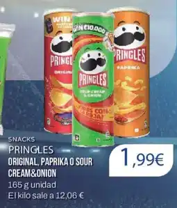 FROIZ PRINGLE Snacks original, paprika o sour cream&onion oferta