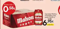 FROIZ MAHOU 5 ESTRELLAS Cerveza lata oferta