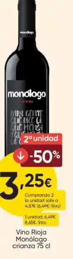 FROIZ MONÓLOGO Vino Rioja crianza oferta