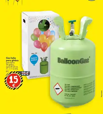TEDi Gas helio para globos oferta
