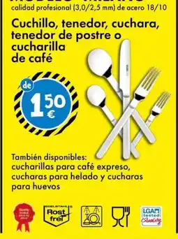 TEDi Cuchillo, tenedor, cuchara, tenedor de postre o cucharilla de café oferta