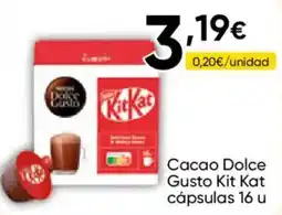 Cash FROIZ KIT KAT Cacao Dolce Gusto cápsulas 16 u oferta