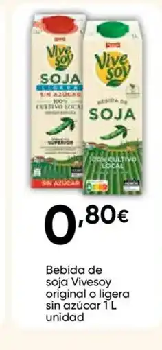 Cash FROIZ VIVESOY Bebida de soja original o ligera sin azúcar oferta