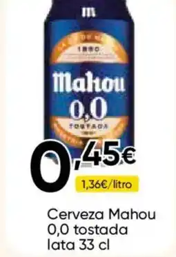 Cash FROIZ MAHOU 0,0 Cerveza tostada lata oferta