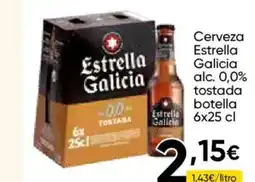Cash FROIZ ESTRELLA GALICIA Cerveza alc. 0,0% tostada botella Estrella oferta