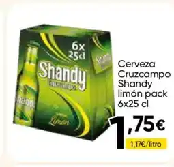 Cash FROIZ SHANDY Cerveza Cruzcampo limón oferta